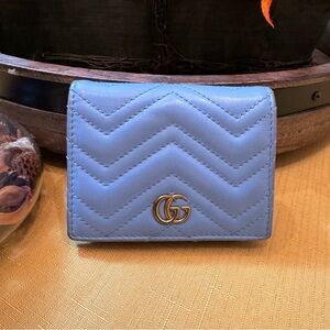 Authentic Blue Gucci GG Wallet
